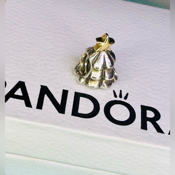 Authentic Retired Pandora Christmas Tree Two Tone 14k Gold & S925 Ale Silver - Picture 9 of 16